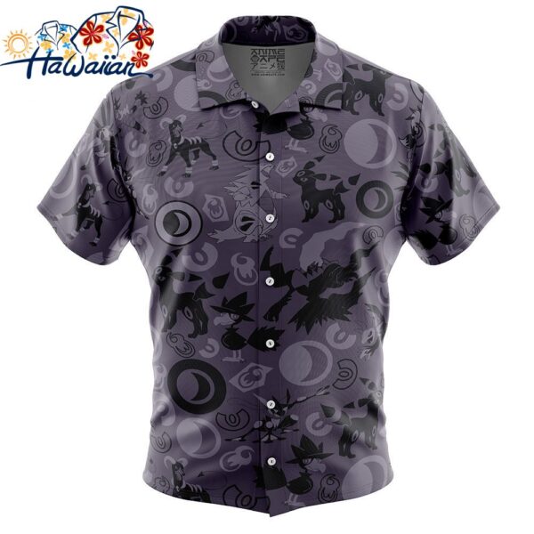 Dark Pokemon Button Up Hawaiian Shirt 1