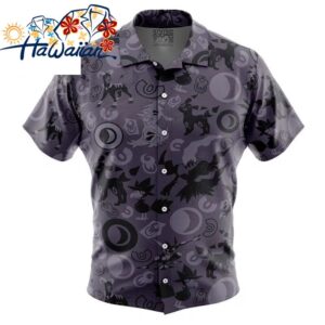 Dark Pokemon Button Up Hawaiian Shirt S 1 1
