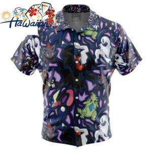 Dark Type Pokemon Pokemon Button Up Hawaiian Shirt S 1 1