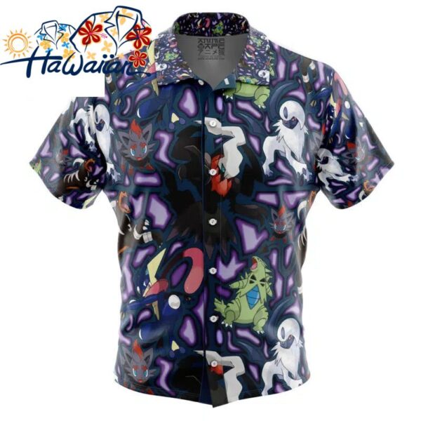 Dark Type Pokemon Pokemon Button Up Hawaiian Shirt S 1 1