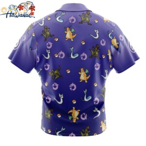 Dragon Type Pattern Pokemon Button Up Hawaiian Shirt 2 1