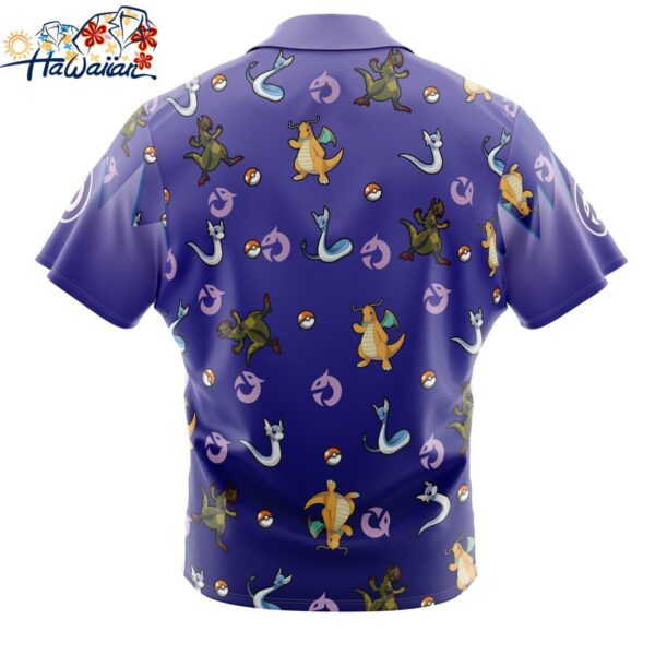 Dragon Type Pattern Pokemon Button Up Hawaiian Shirt 2 1
