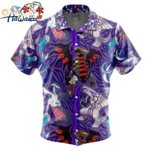 Dragon Type Pokemon Pokemon Button Up Hawaiian Shirt 1