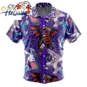 Dragon Type Pokemon Pokemon Button Up Hawaiian Shirt S 1 1