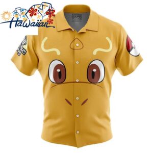 Dragonite Face Pokemon Button Up Hawaiian Shirt S 1 1