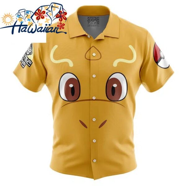 Dragonite Face Pokemon Button Up Hawaiian Shirt S 1 1