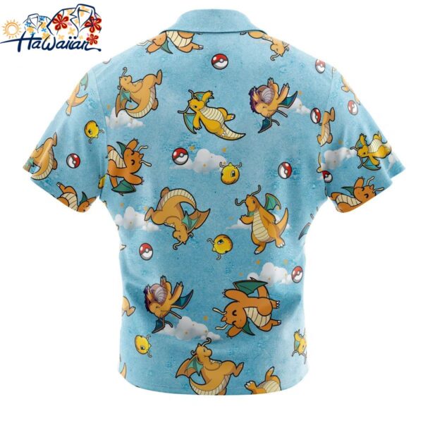 Dragonite Pattern Pokemon Button Up Hawaiian Shirt 2 1