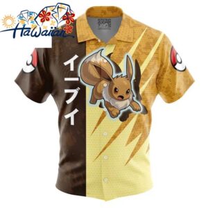 Eevee Attack Pokemon Button Up Hawaiian Shirt S 1 1
