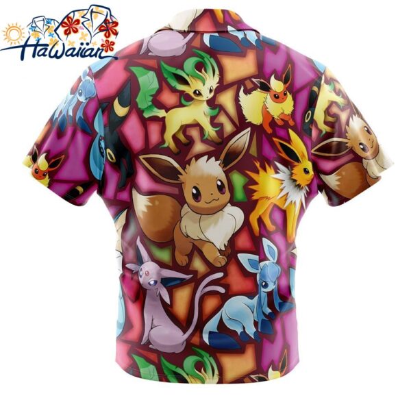 Eevee Evolutions Pokemon Button Up Hawaiian Shirt 2 1