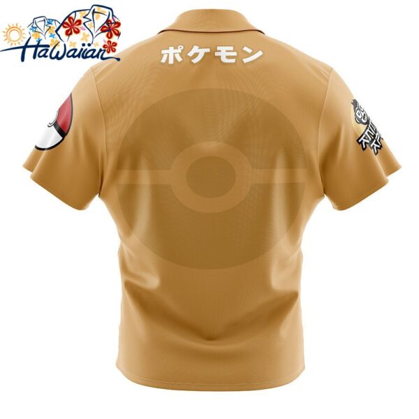 Eevee Face Pokemon Button Up Hawaiian Shirt 2 1