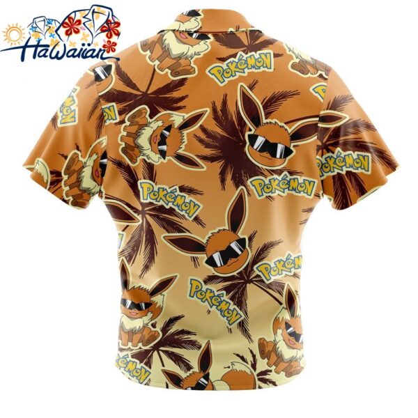 Eevee Pokemon Alolan Style Button Up Hawaiian Shirt 2 1
