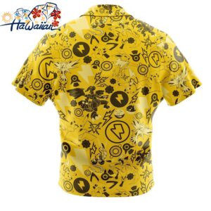 Electric Pokemon Button Up Hawaiian Shirt 2 1