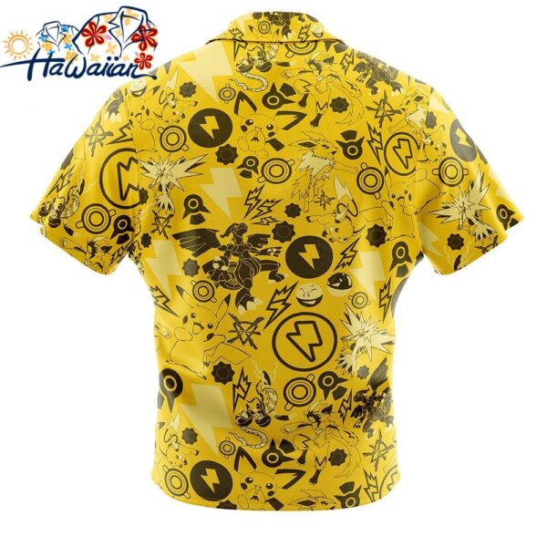 Electric Pokemon Button Up Hawaiian Shirt 2 1