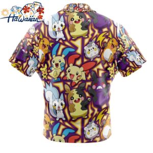 Electric Rodent Type Pokemon Pokemon Button Up Hawaiian Shirt 2 1
