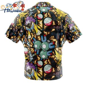 Electric Type Pokemon Pokemon Button Up Hawaiian Shirt 2 1
