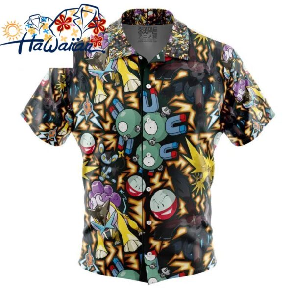 Electric Type Pokemon Pokemon Button Up Hawaiian Shirt S 1 1