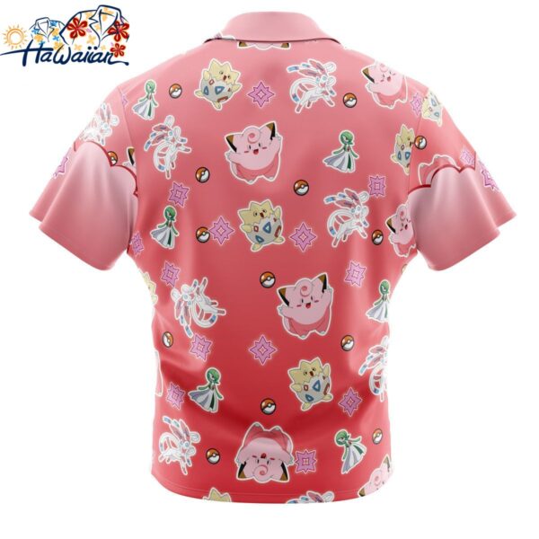 Fairy Type Pattern Pokemon Button Up Hawaiian Shirt 2 1