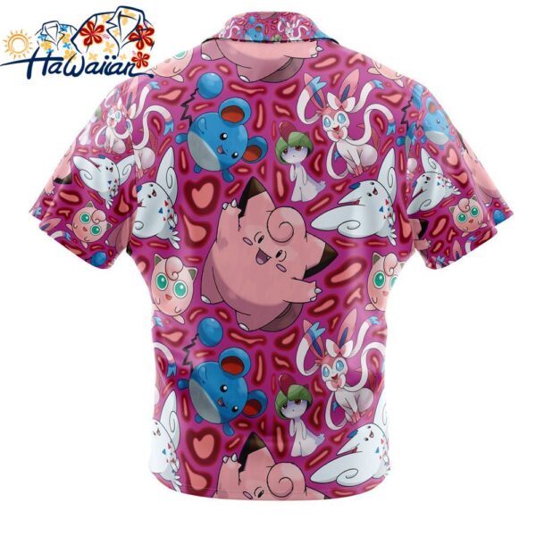 Fairy Type Pokemon Pokemon Button Up Hawaiian Shirt 2 1