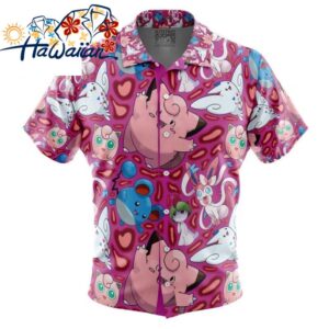 Fairy Type Pokemon Pokemon Button Up Hawaiian Shirt S 1 1