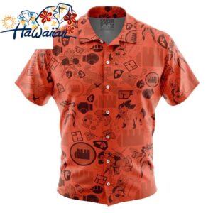 Fighting Pokemon Button Up Hawaiian Shirt S 1 1