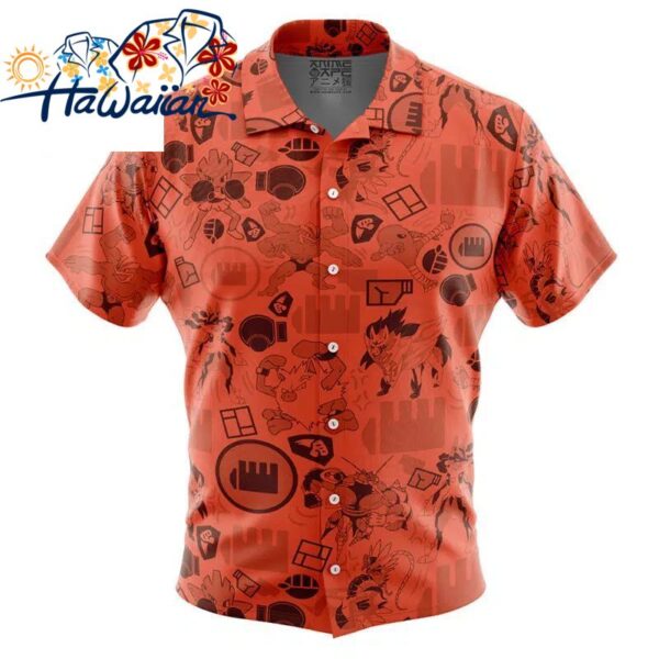 Fighting Pokemon Button Up Hawaiian Shirt S 1 1