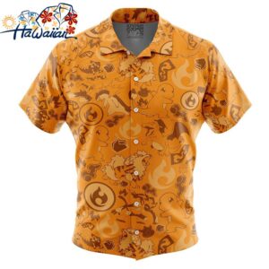 Fire Pokemon Button Up Hawaiian Shirt 1