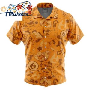 Fire Pokemon Button Up Hawaiian Shirt S 1 1