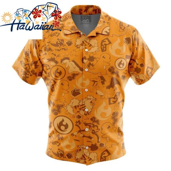 Fire Pokemon Button Up Hawaiian Shirt S 1 1