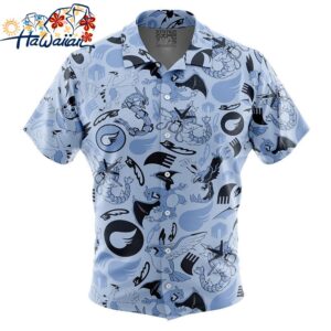 Flying Pokemon Button Up Hawaiian Shirt 1