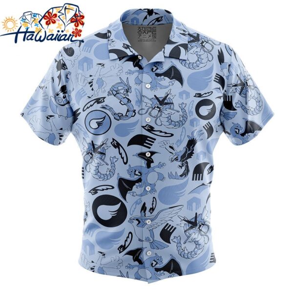 Flying Pokemon Button Up Hawaiian Shirt 1