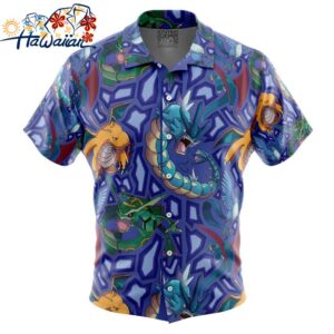 Flying Type Pokemon Pokemon Button Up Hawaiian Shirt 1