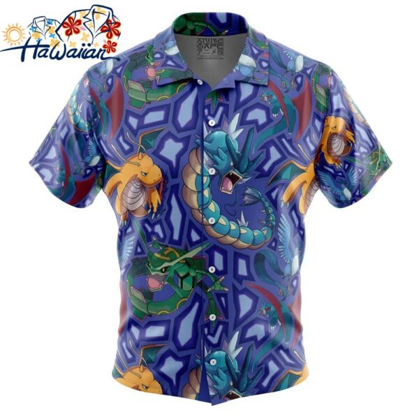 Flying Type Pokemon Pokemon Button Up Hawaiian Shirt 1