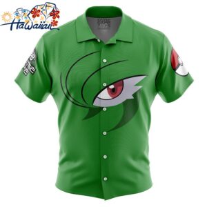 Gardevoir Face Pokemon Button Up Hawaiian Shirt 1