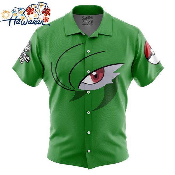 Gardevoir Face Pokemon Button Up Hawaiian Shirt 1