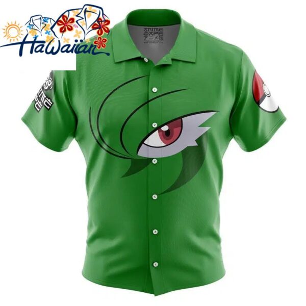 Gardevoir Face Pokemon Button Up Hawaiian Shirt S 1 1