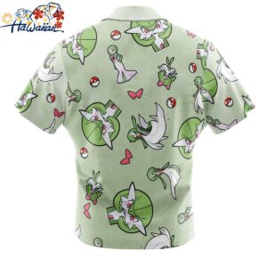 Gardevoir Pattern Pokemon Button Up Hawaiian Shirt 2 1