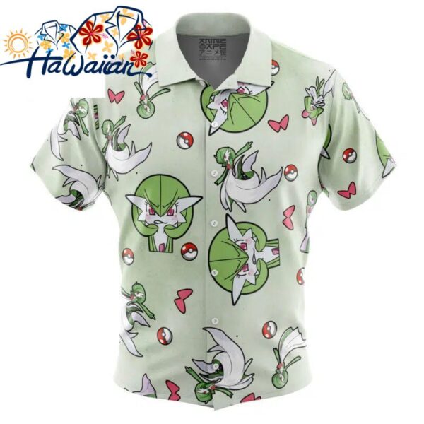 Gardevoir Pattern Pokemon Button Up Hawaiian Shirt S 1 1