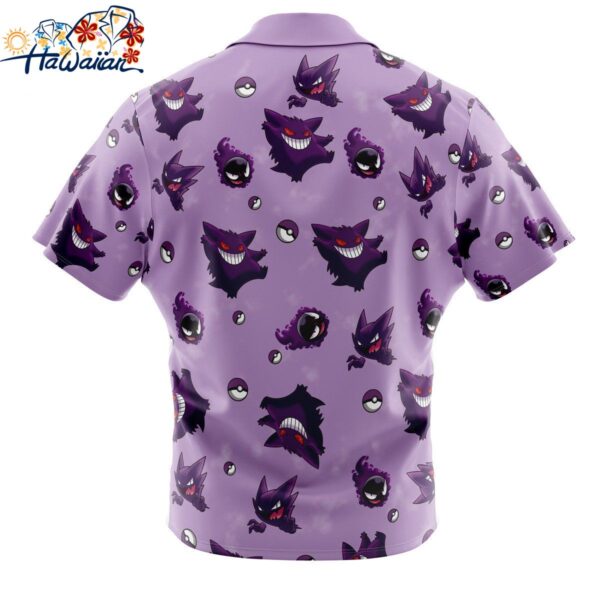 Gengar Pattern Pokemon Button Up Hawaiian Shirt 2 1