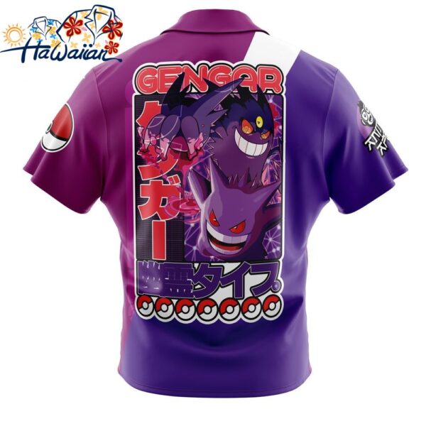 Gengar V2 Pokemon Button Up Hawaiian Shirt 2 1