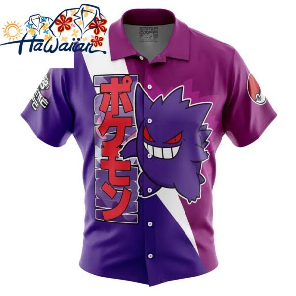 Gengar V2 Pokemon Button Up Hawaiian Shirt S 1 1