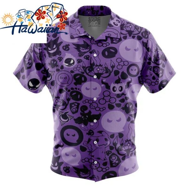 Ghost Pokemon Button Up Hawaiian Shirt S 1 1