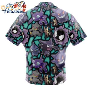 Ghost Type Pokemon Pokemon Button Up Hawaiian Shirt 2 1