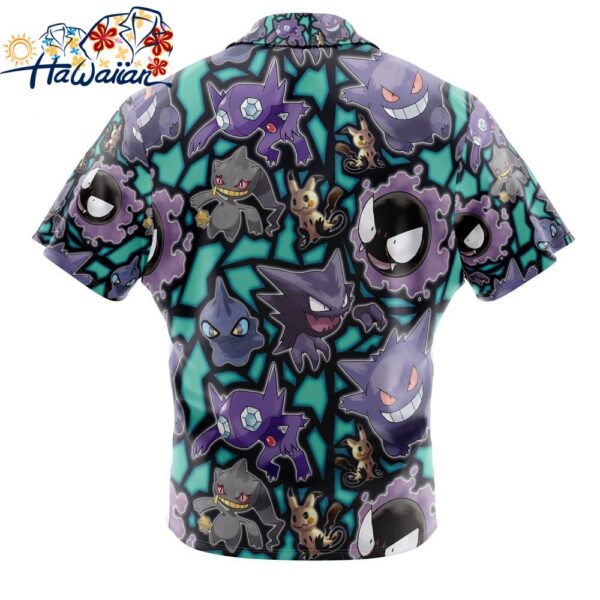 Ghost Type Pokemon Pokemon Button Up Hawaiian Shirt 2 1