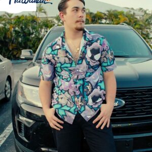 Ghost Type Pokemon Pokemon Button Up Hawaiian Shirt 5 1