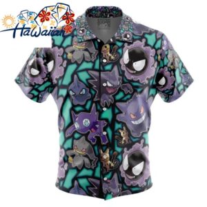 Ghost Type Pokemon Pokemon Button Up Hawaiian Shirt S 1 1
