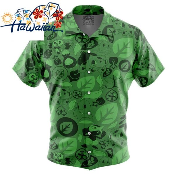 Grass Pokemon Button Up Hawaiian Shirt S 1 1