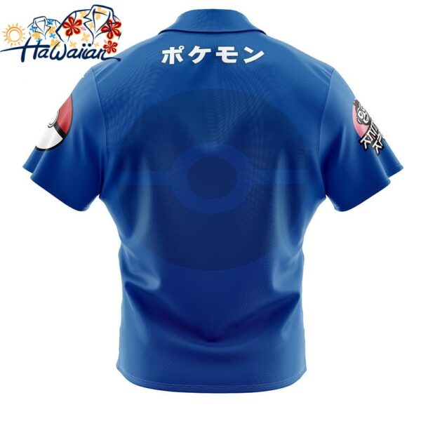 Greninja Face Pokemon Button Up Hawaiian Shirt 2 1