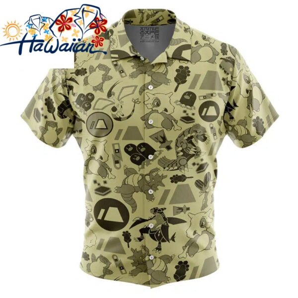 Ground Pokemon Button Up Hawaiian Shirt S 1 1