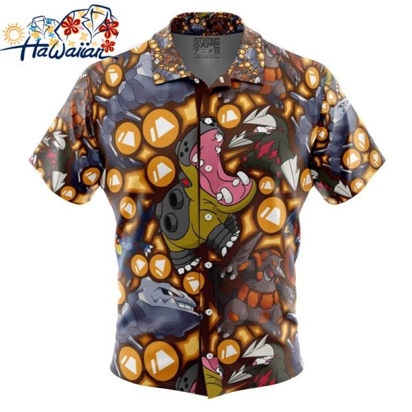 Ground Type Pokemon Pokemon Button Up Hawaiian Shirt 1