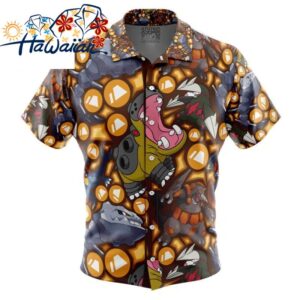Ground Type Pokemon Pokemon Button Up Hawaiian Shirt S 1 1